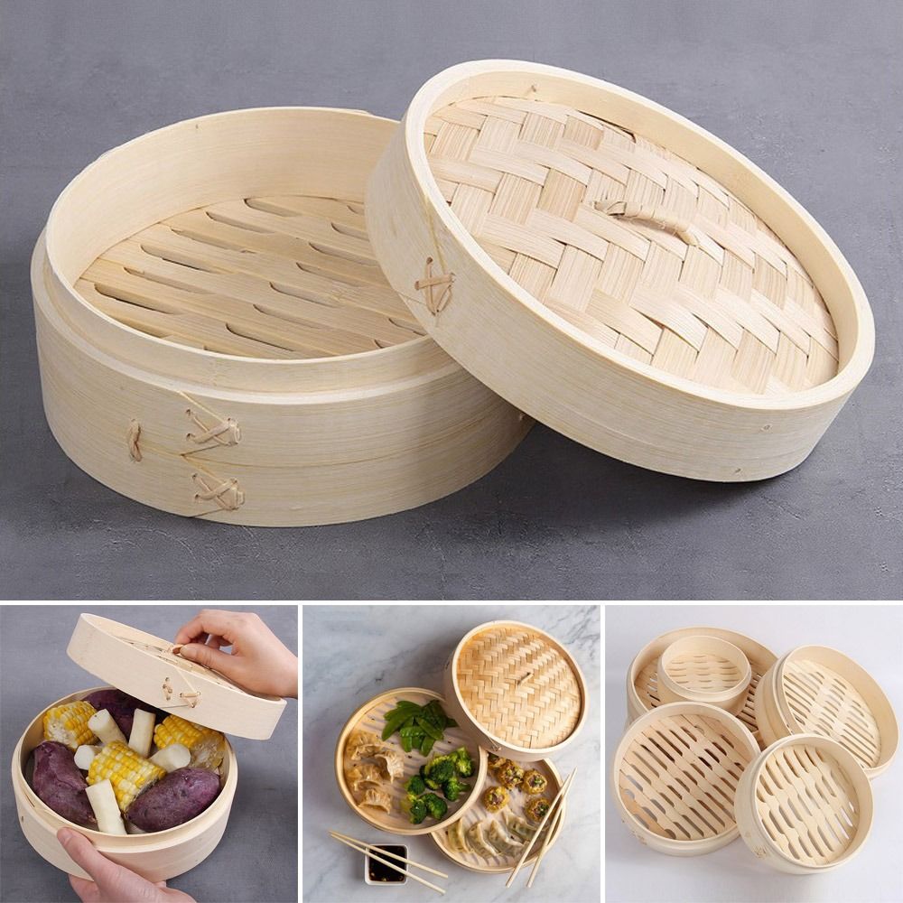 Bambus-Dampfkorb mit Deckel, K – Bao Steamer Bamboo Bewertung und Preis